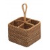 RATTAN CADDY CUTLERY