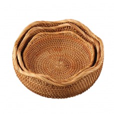 RATTAN FLOWER SHAPED BASKET